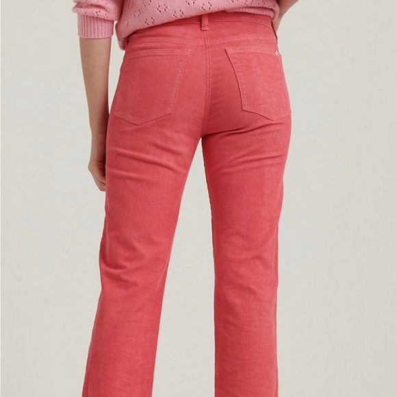 Lucky Brand Mid Rise Authentic Straight Crop Corduroy Jean in Pink, Size 6 - Picture 3 of 10